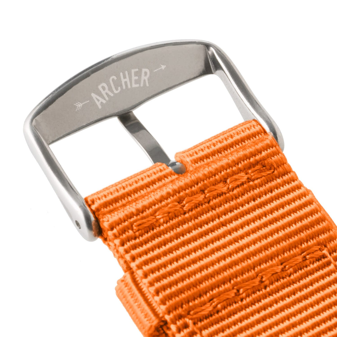 Quick Release Nylon Watch Band - Orange – alternate view