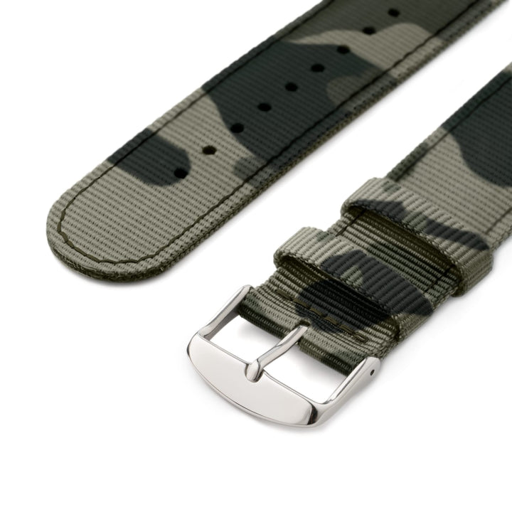 Quick Release Nylon Watch Band - Green Camo – alternate view
