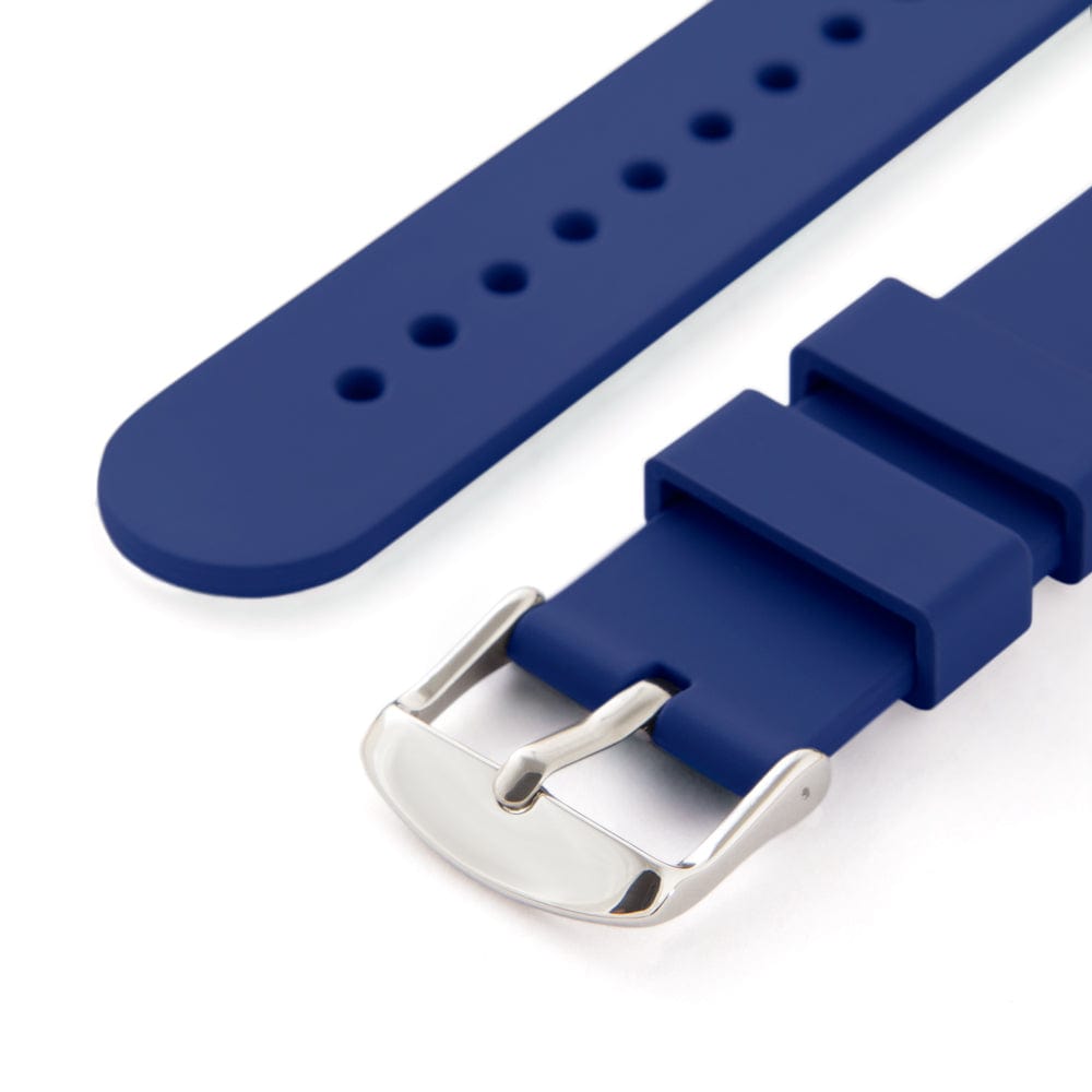 Quick Release Silicone Watch Band - Cobalt Blue