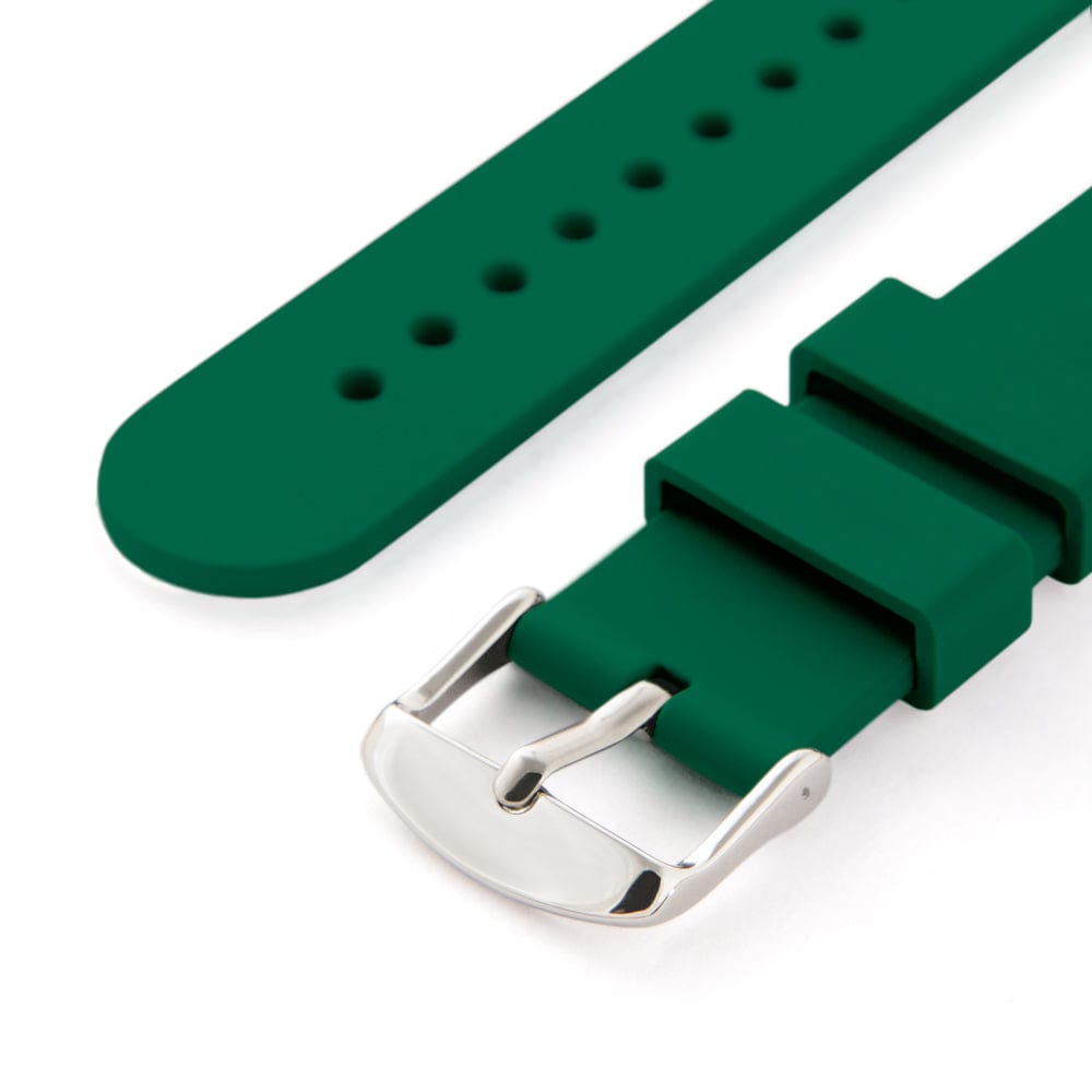 Quick Release Silicone Watch Band - Shamrock Green