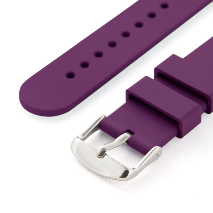 Quick Release Silicone Watch Band - Deep Purple