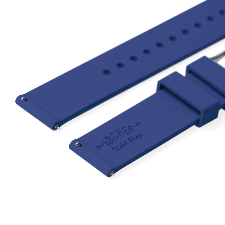 Quick Release Silicone Watch Band - Cobalt Blue