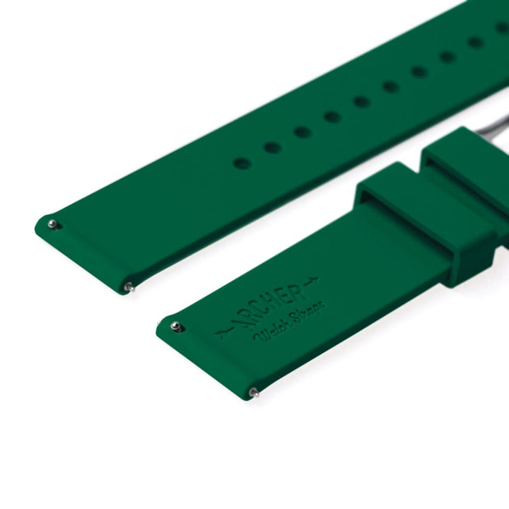 Quick Release Silicone Watch Band - Shamrock Green
