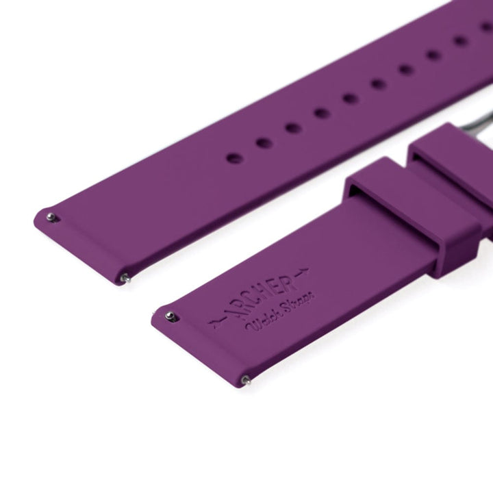 Quick Release Silicone Watch Band - Deep Purple