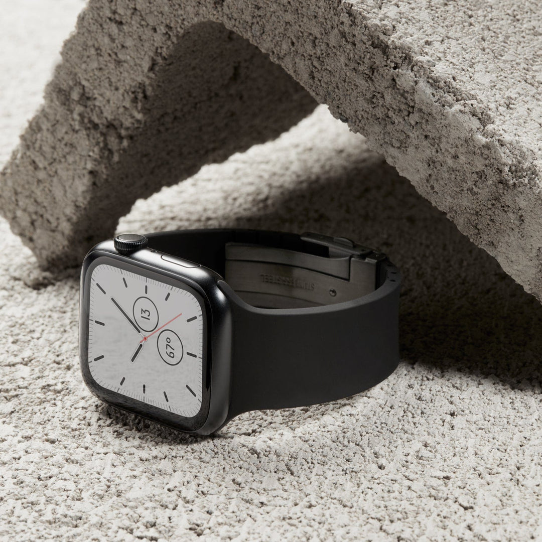 Apple Watch Custom Fit Silicone Watch Band - Black/Gray