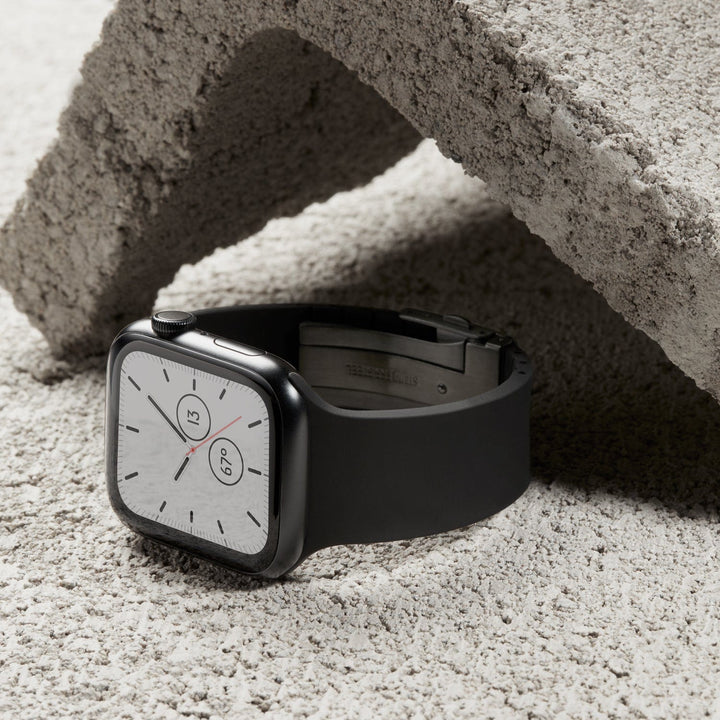 Apple Watch Custom Fit Silicone Watch Band - Black/Gray