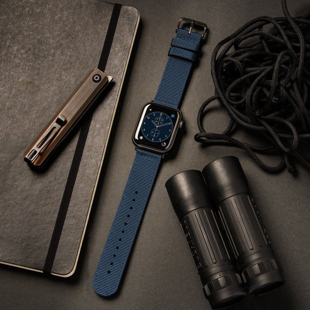 Apple Watch Nylon Watch Band - Navy/Black