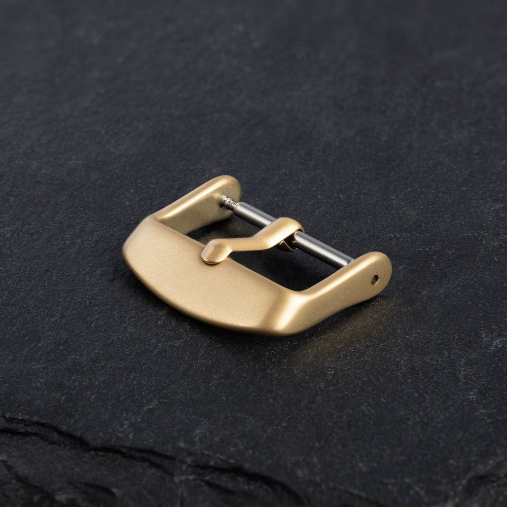 Stainless Steel Buckle - Matte Gold PVD – lifestyle photo