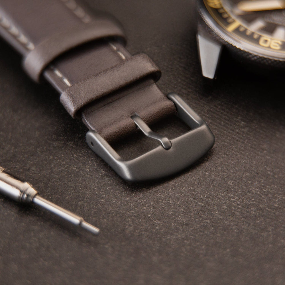Stainless Steel Buckle - Matte Gunmetal PVD – lifestyle photo