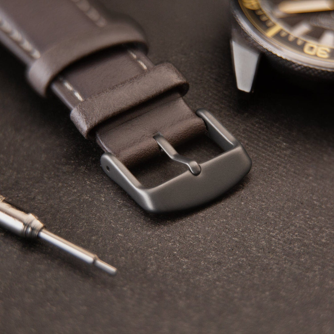 Stainless Steel Buckle - Matte Gunmetal PVD – lifestyle photo