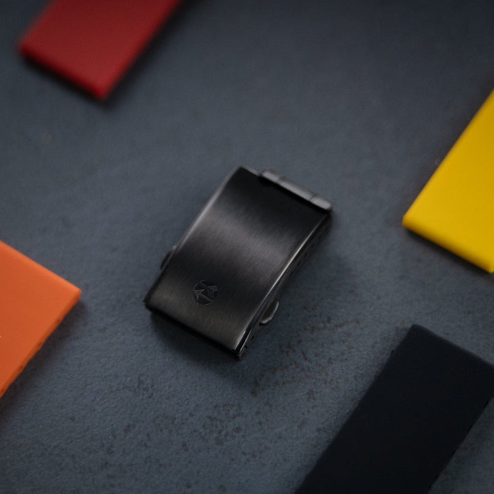 Stainless Steel Clasp for Quick Release Custom Fit Silicone - Brushed Black – lifestyle photo