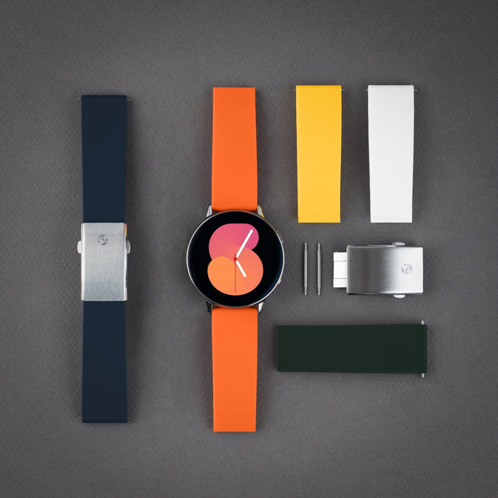 Quick Release Custom Fit Silicone Watch Band - Portland Orange – lifestyle photo