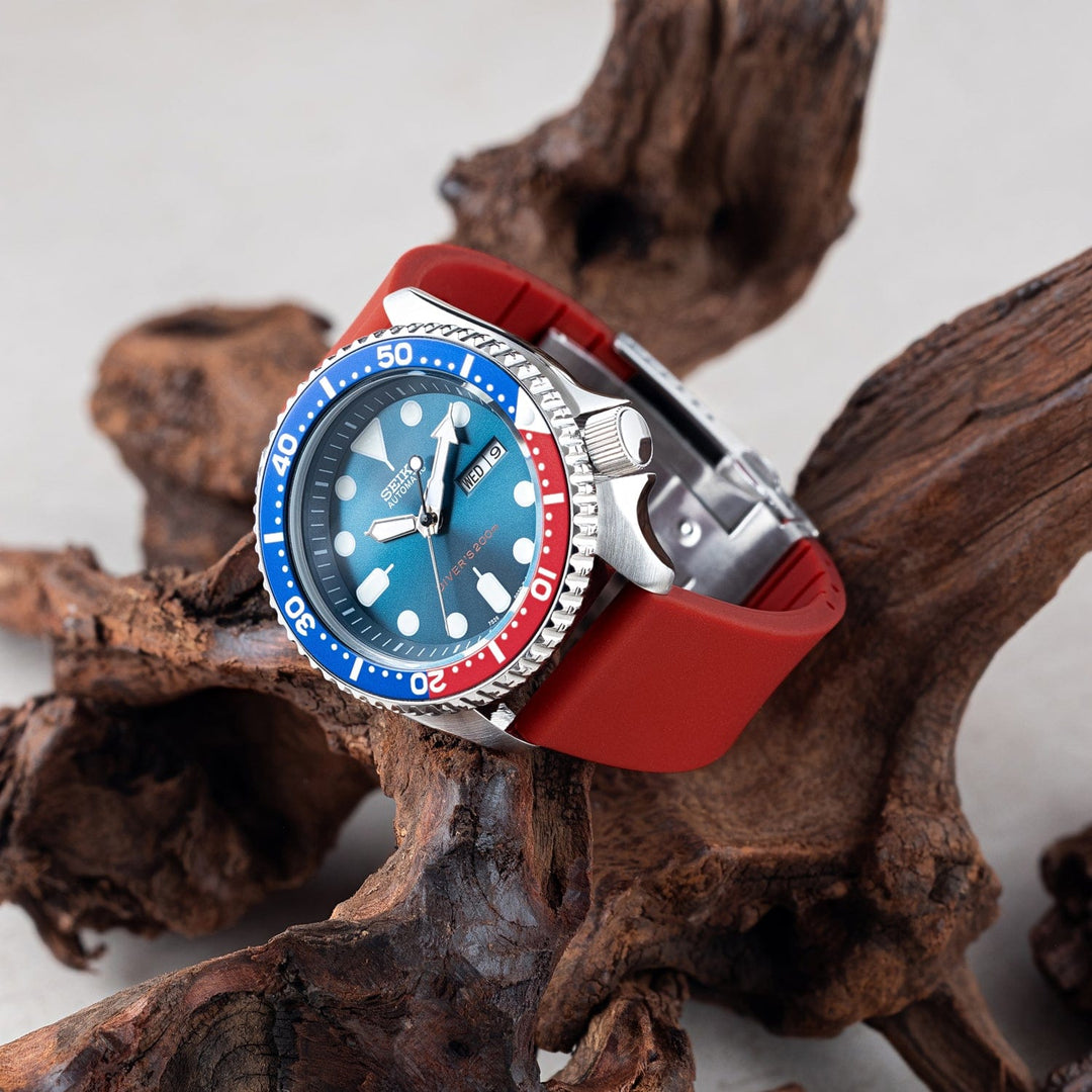 Quick Release Custom Fit Silicone Watch Band - Venetian Red