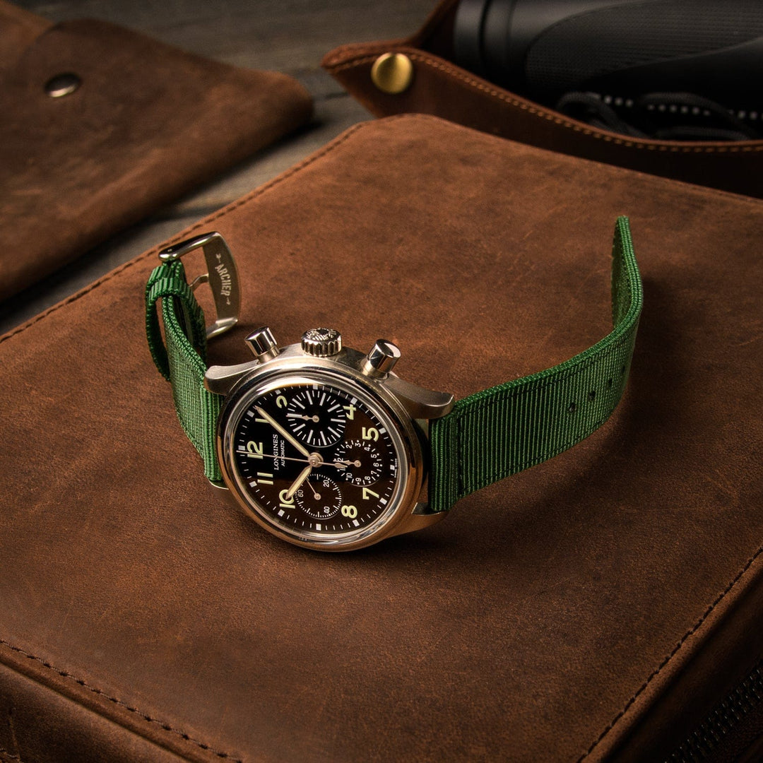 Quick Release Nylon Watch Band - Forest Green