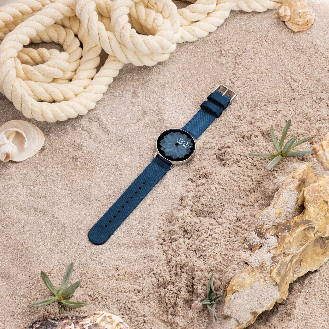 Quick Release Seat Belt Nylon Watch Band - Navy