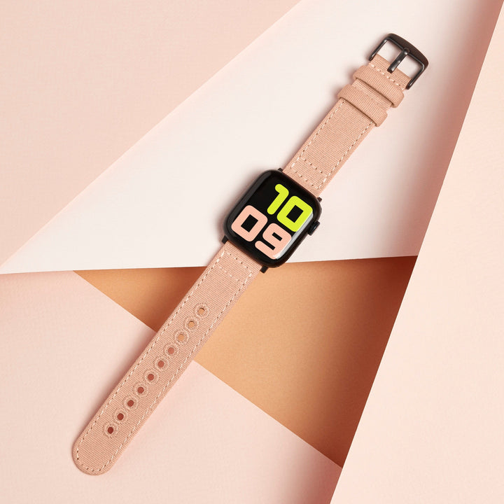 Apple Watch Canvas Watch Band - Pale Coral/Space Gray
