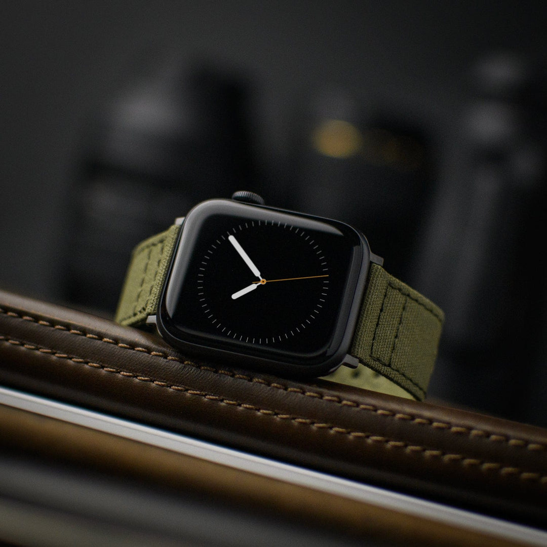 Apple Watch Canvas Watch Band - Faded Olive/Space Gray
