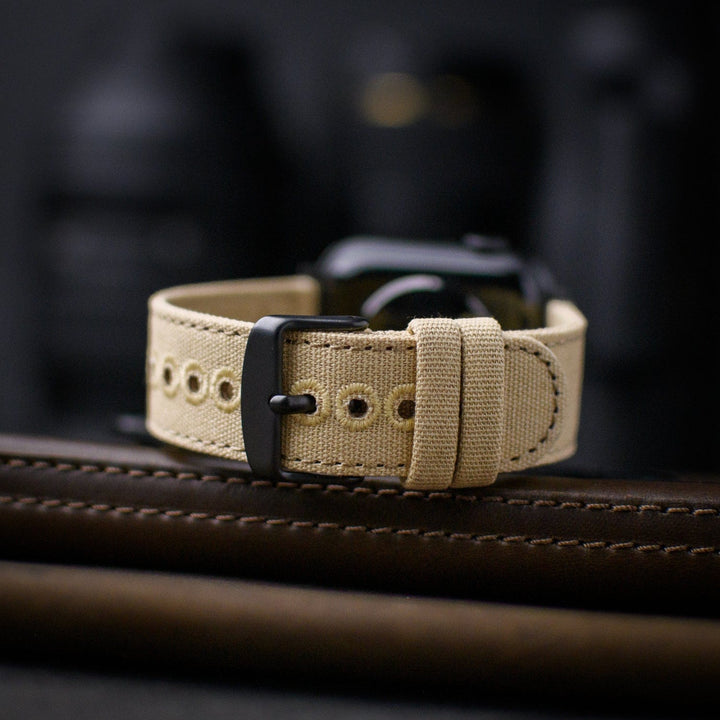 Apple Watch Canvas Watch Band - Sand/Space Gray