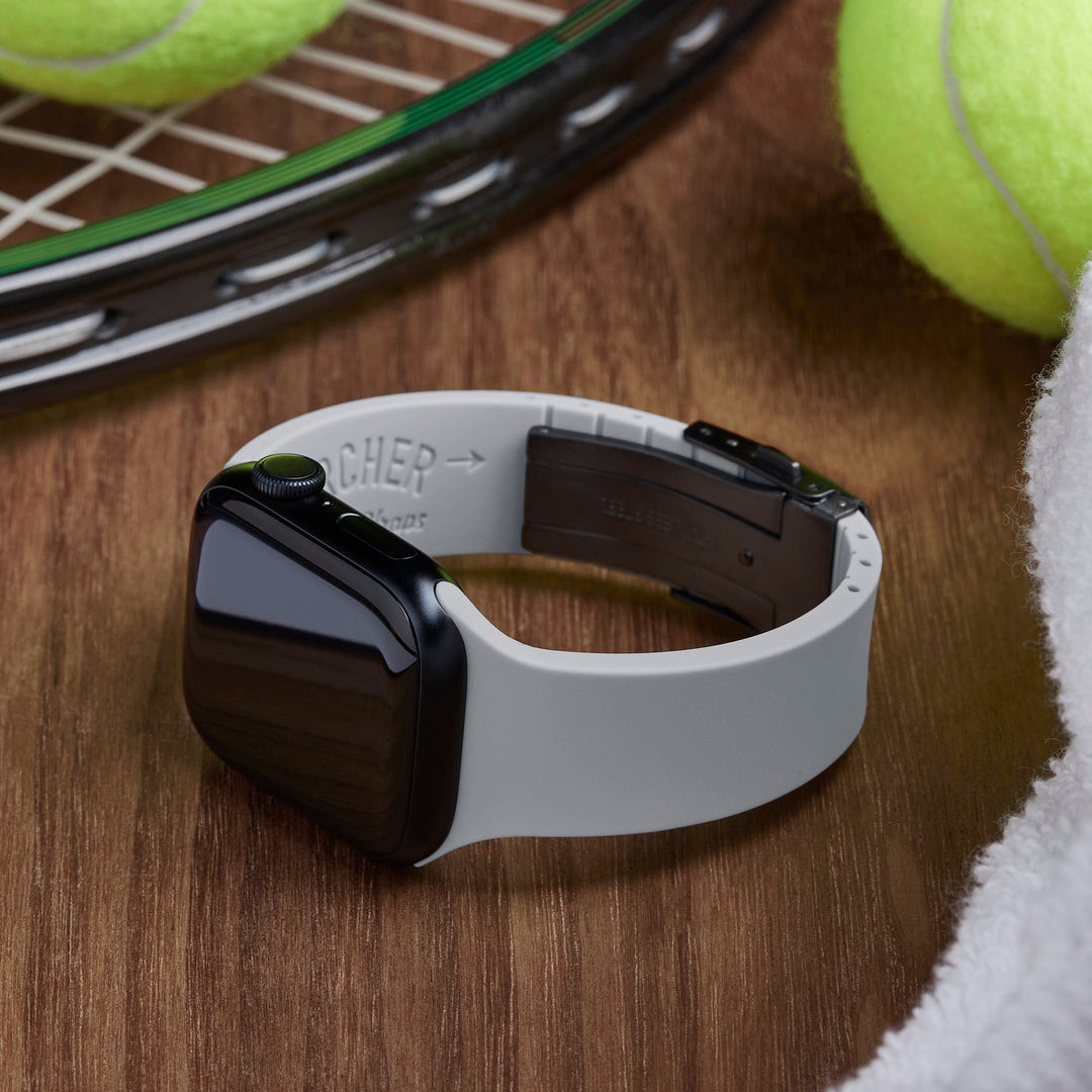 Apple Watch Custom Fit Silicone Watch Band - Platinum Gray/Gray