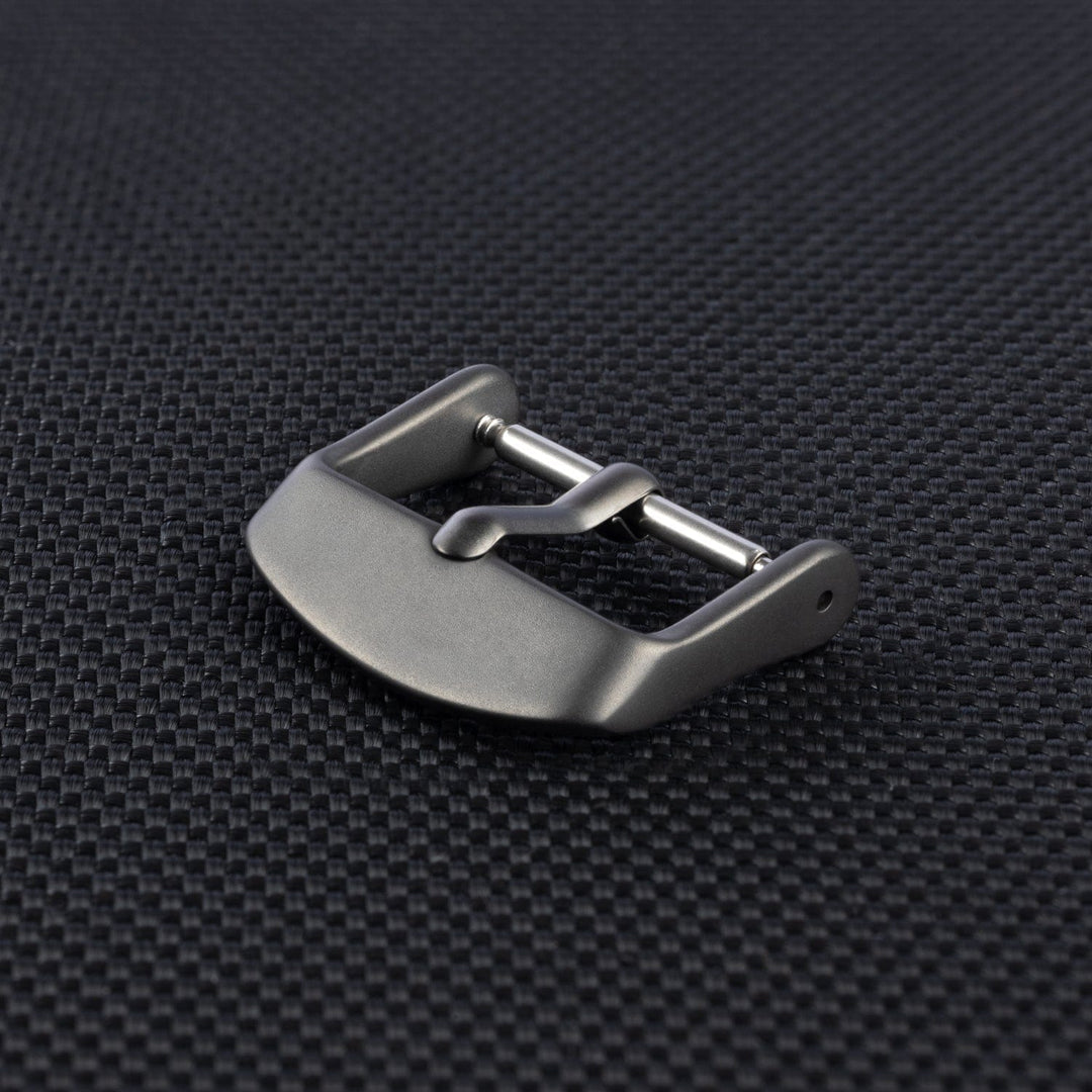 Stainless Steel Buckle - Matte Gunmetal PVD – lifestyle photo