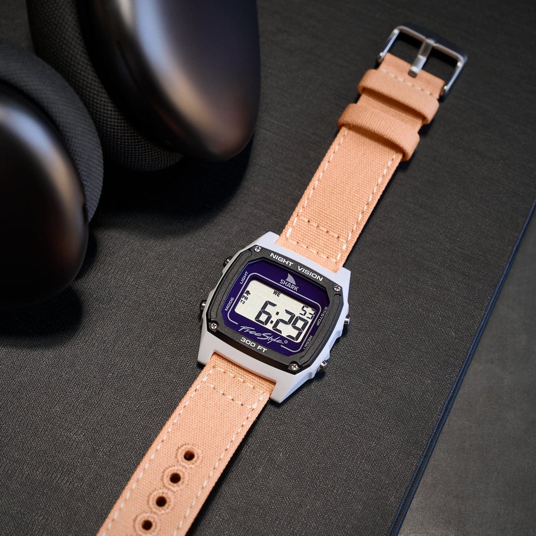 Quick Release Canvas Watch Band - Pale Coral