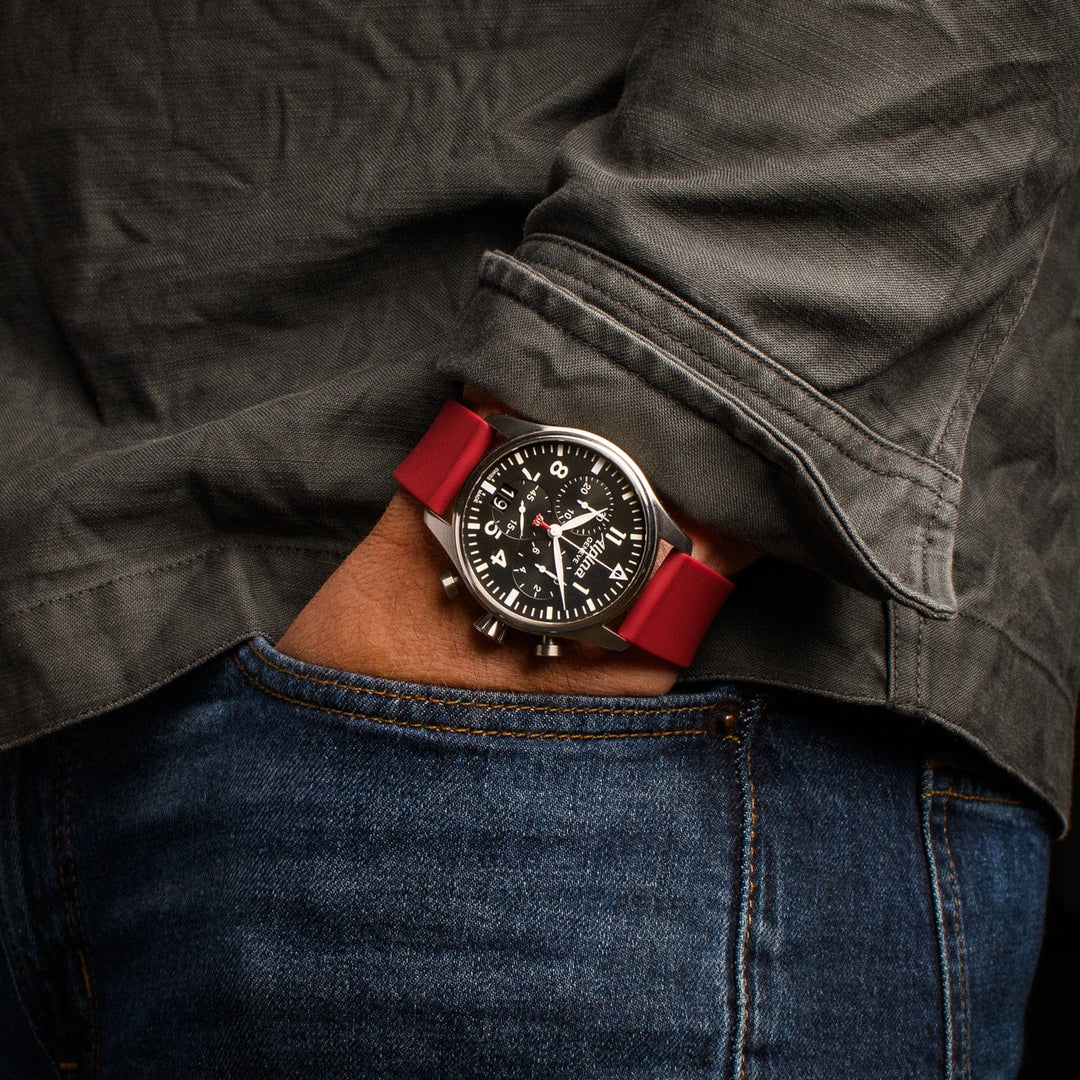 Quick Release Custom Fit Silicone Watch Band - Venetian Red