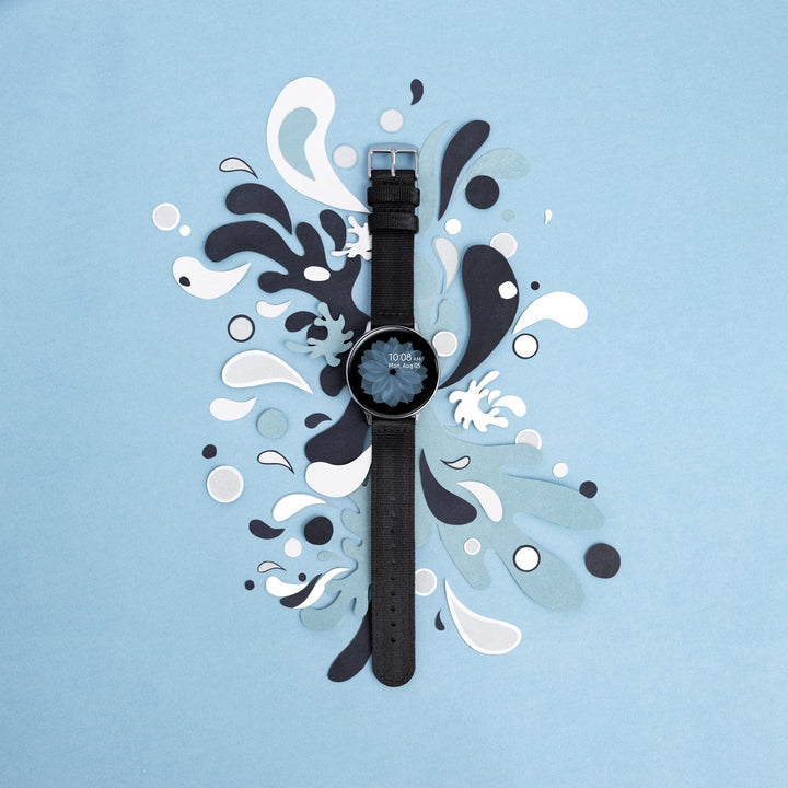 Quick Release Seat Belt Nylon Watch Band - Black