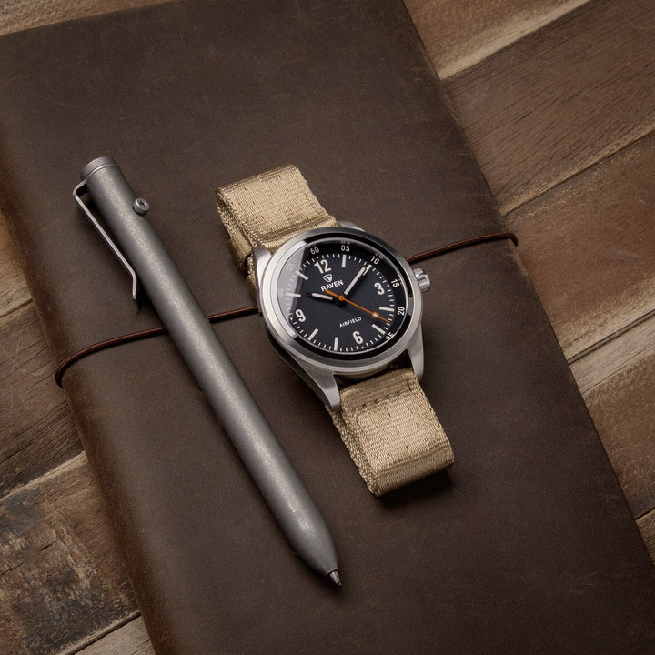 Quick Release Seat Belt Nylon Watch Band - Khaki