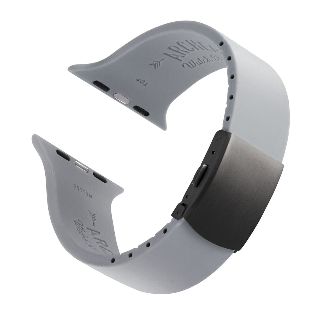 Apple Watch Custom Fit Silicone Watch Band - Platinum Gray/Gray