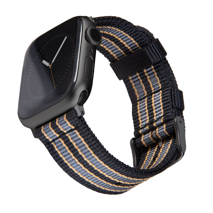 Apple Watch Nylon Watch Band - Black, Gray, Gold/Black