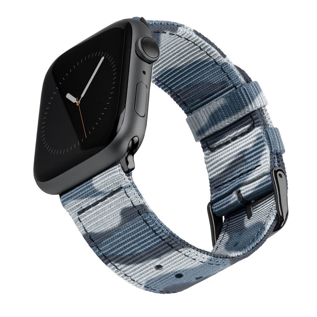 Apple Watch Nylon Watch Band - Blue Camo/Black – main product photo