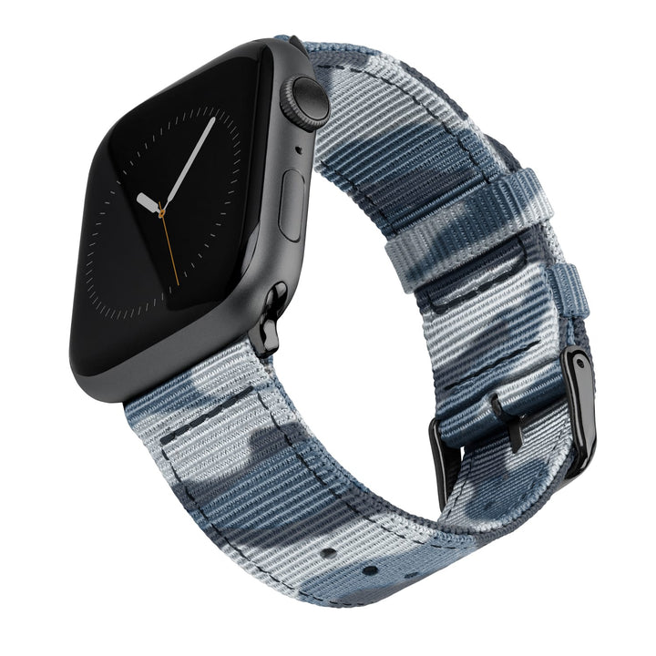 Apple Watch Nylon Watch Band - Blue Camo/Black – main product photo