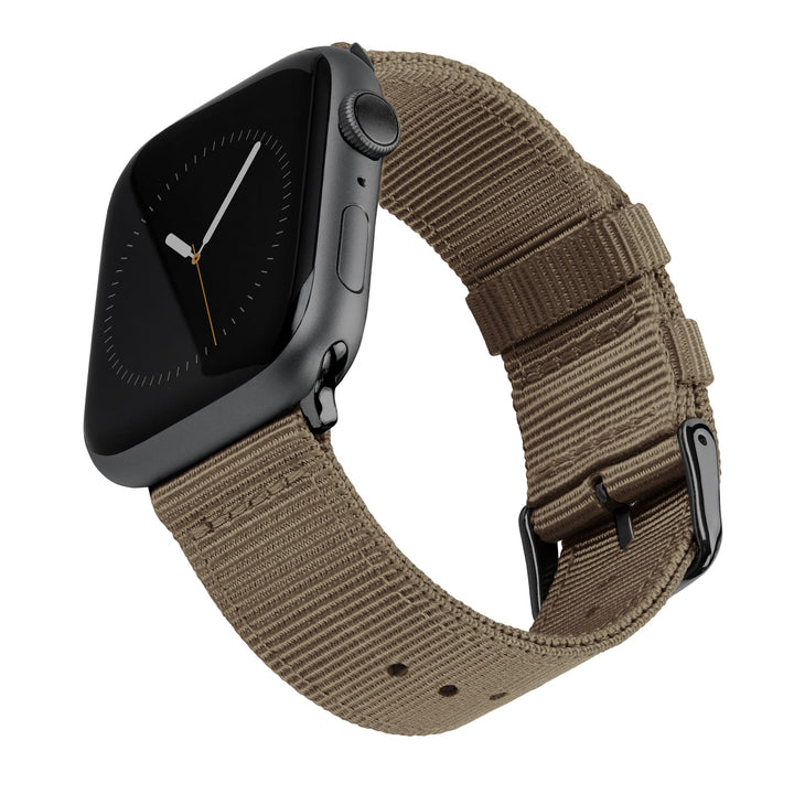 Apple Watch Nylon Watch Band in Khaki/Black – product shot