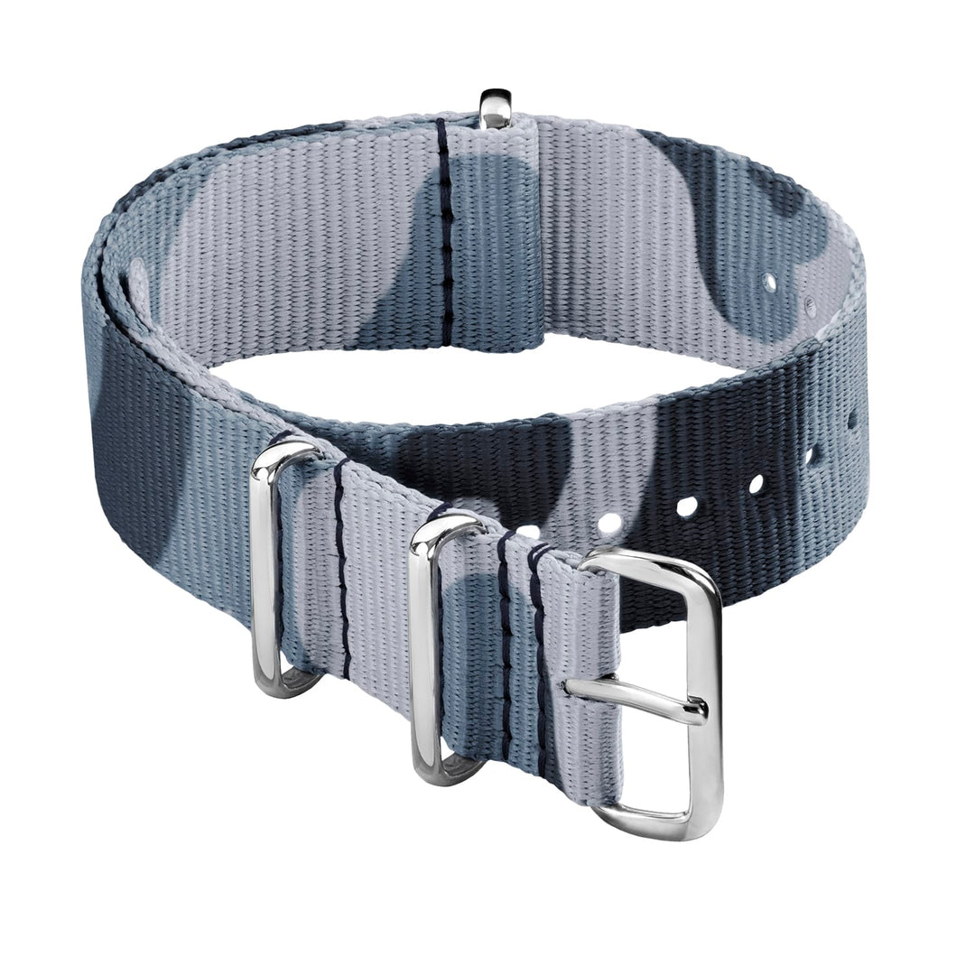 Classic Military Style Nylon Watch Band - Blue Camo – main product photo