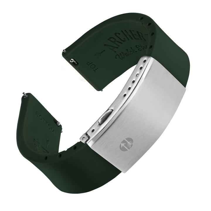 Quick Release Custom Fit Silicone Watch Band - British Racing Green – main product photo