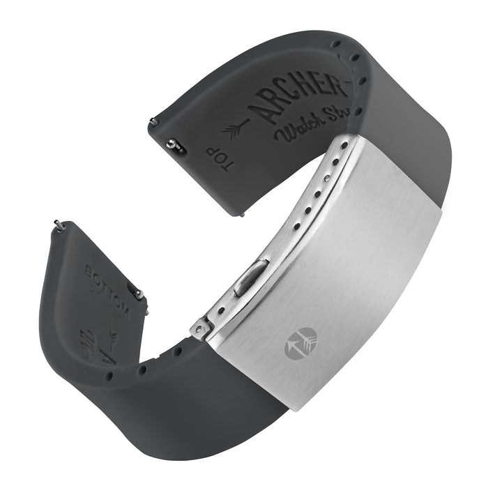 Quick Release Custom Fit Silicone Watch Band - Graphite – main product photo