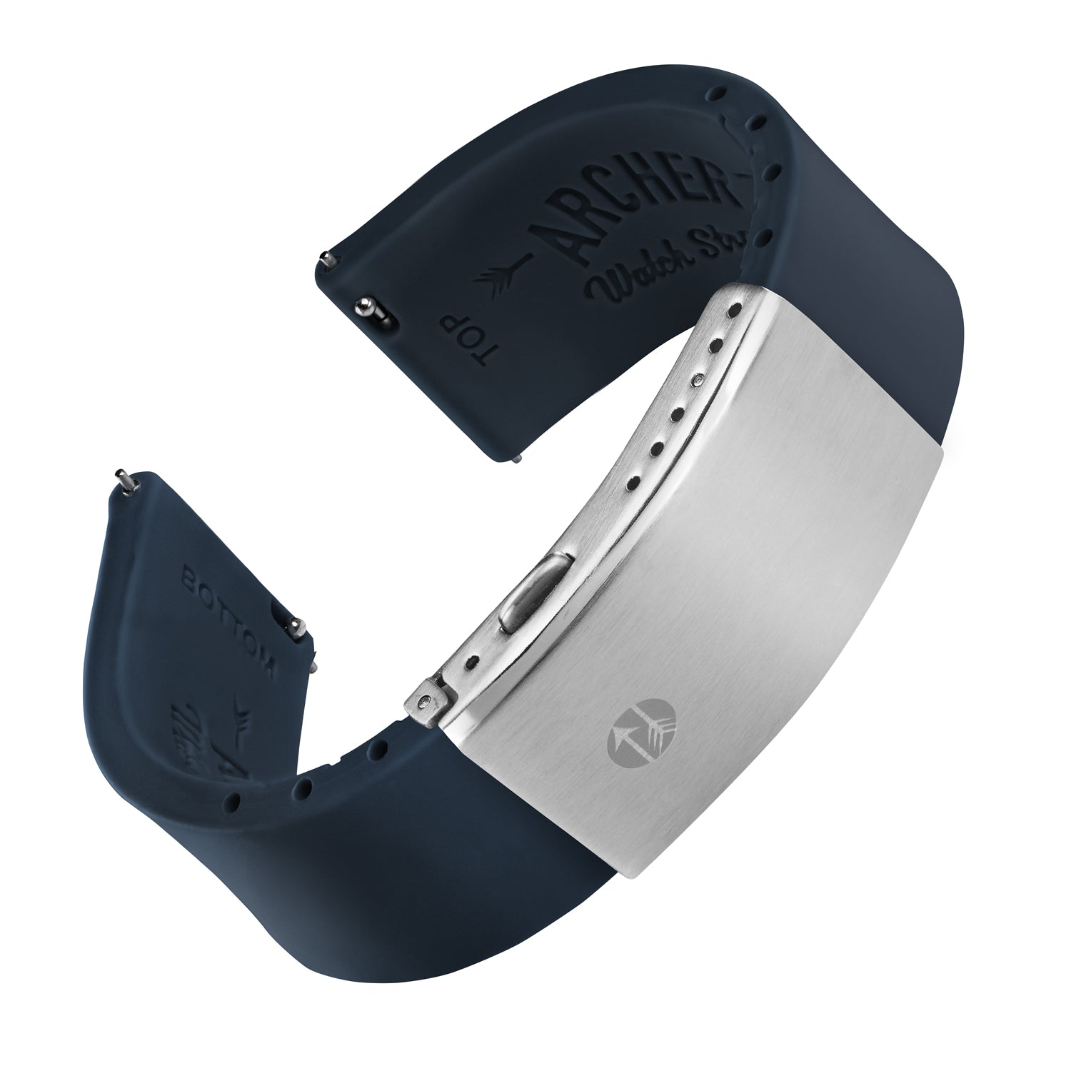 Quick Release Custom Fit Silicone Watch Band - Midnight Blue – main product photo