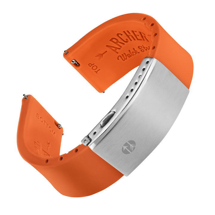 Quick Release Custom Fit Silicone Watch Band - Portland Orange – main product photo
