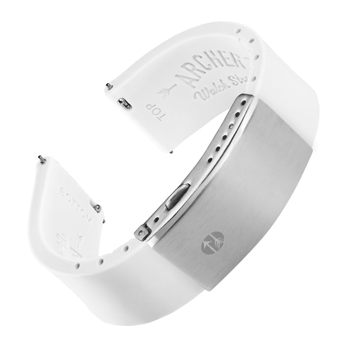 Quick Release Custom Fit Silicone Watch Band - White – main product photo