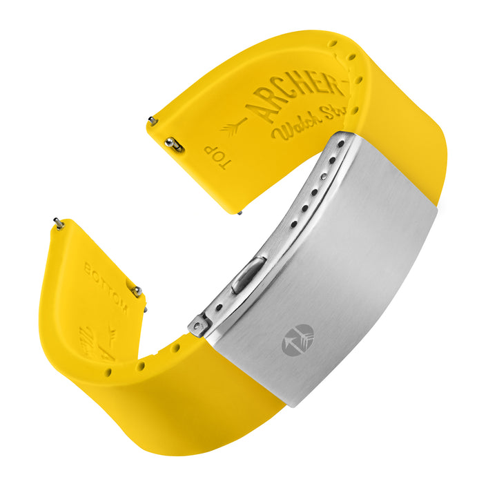 Quick Release Custom Fit Silicone Watch Band - Naples Yellow