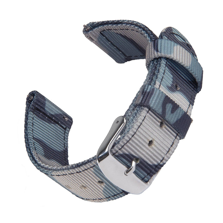 Quick Release Nylon Watch Band - Blue Camo