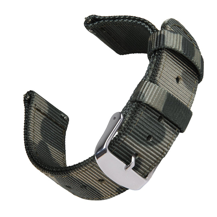 Quick Release Nylon Watch Band - Green Camo