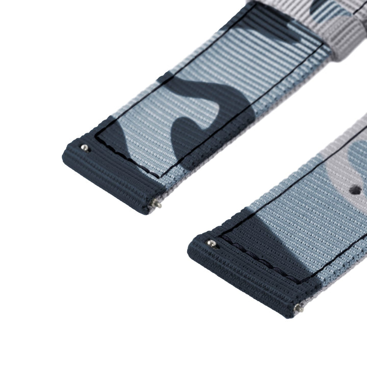 Quick Release Nylon Watch Band - Blue Camo – alternate view