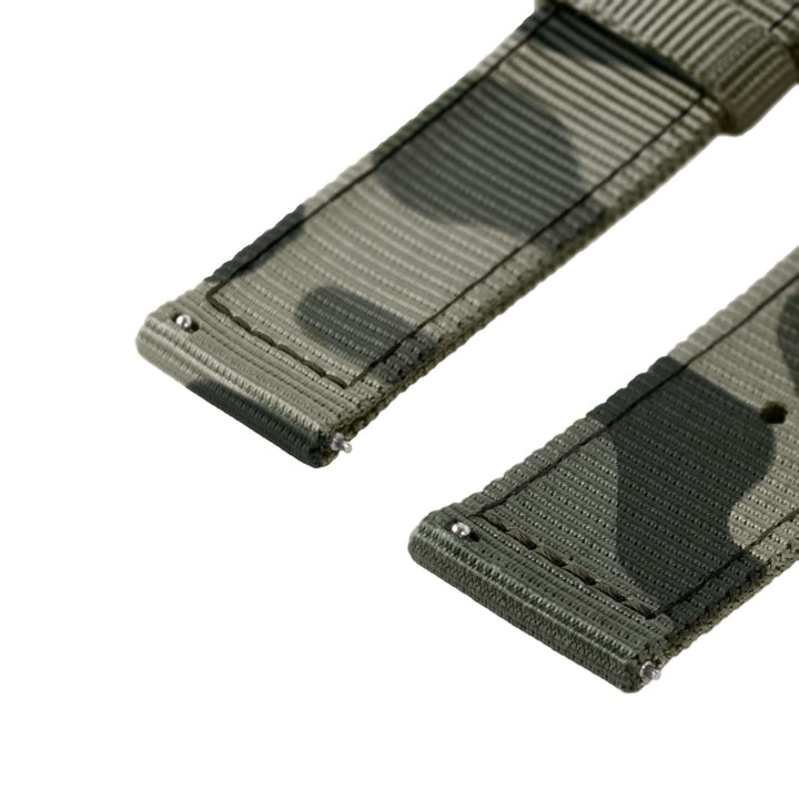 Quick Release Nylon Watch Band - Green Camo – alternate view