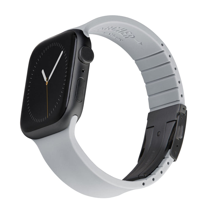 Apple Watch Custom Fit Silicone Watch Band - Platinum Gray/Gray