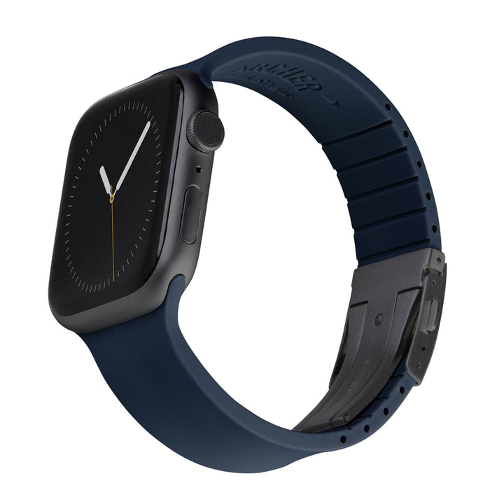 Apple Watch Custom Fit Silicone Watch Band - Midnight Blue/Gray