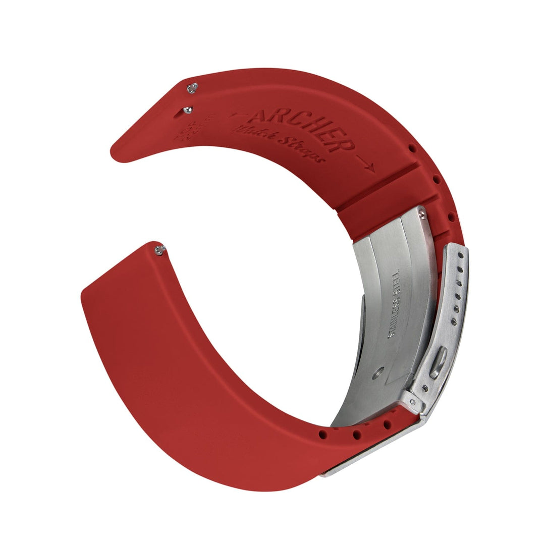 Quick Release Custom Fit Silicone Watch Band - Venetian Red
