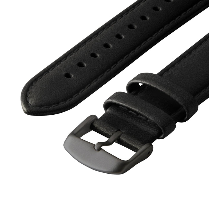 Apple Watch Leather Watch Band - Black/Matched/Space Gray