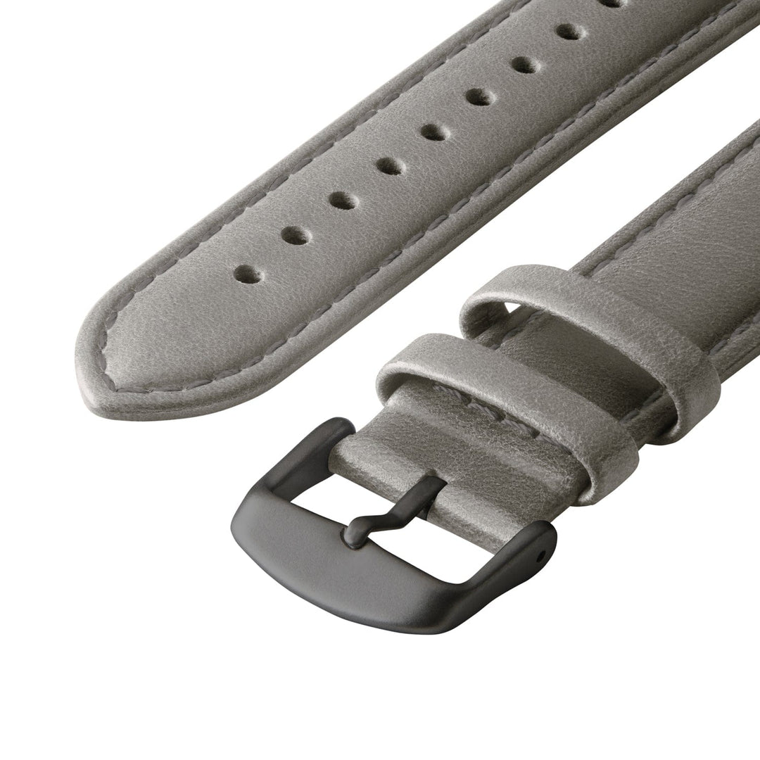 Apple Watch Leather Watch Band - Pewter Gray/Matched/Space Gray – alternate view