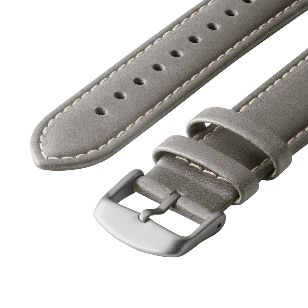 Apple Watch Leather Watch Band - Pewter Gray/Natural/Silver Aluminum – alternate view
